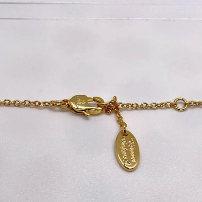 Vivienne Westwood Leonella Strawberry Pendant Necklace Gold tone